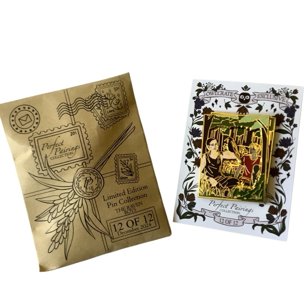 Owlcrate Exclusive Perfect Pairing Pin 12 Of 12, The Raven Boys